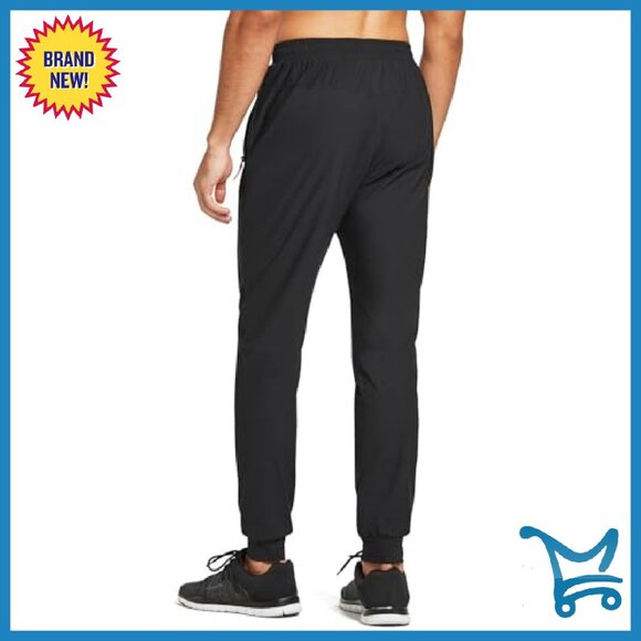 Men's Lightweight Quick Dry Joggers with Zipper Pockets for Running Gym - Picture 4 of 8